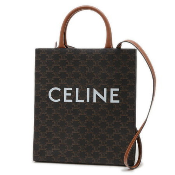 Celine Vertical Cabas Bag Tan Black - Picture 1 of 7